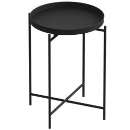 Side Table 491CRT1140 D46x56cm Black BLACK