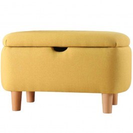 Σκαμπό Παιδικό Με Αποθηκευτικό Χώρο Moouv 209FLF1321 61x37x40cm Yellow-Natural YELLOW