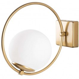 Φωτιστικό Τοίχου - Απλίκα Dolunay 521SHN2243 15x31x28cm 1xE27 40W Gold-White Opviq WHITE-GOLD