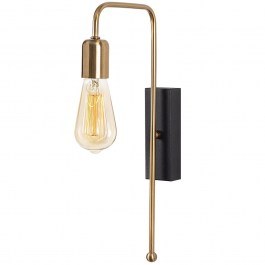 Φωτιστικό Τοίχου - Απλίκα Mum 892OPV1220 6x22x42cm E27 40W Gold-Black Opviq GOLD-BLACK