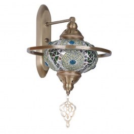 Wall Lamp - Sconce Yeni Macellan 846STL2752 25x30x44cm 1xE27 40W Multi-Green Opviq MULTI-GREEN