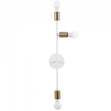 Wall Lamp - Sconce Bedside 584TTM1918 15x15x65cm 3xE27 40W White-Bronze Opviq