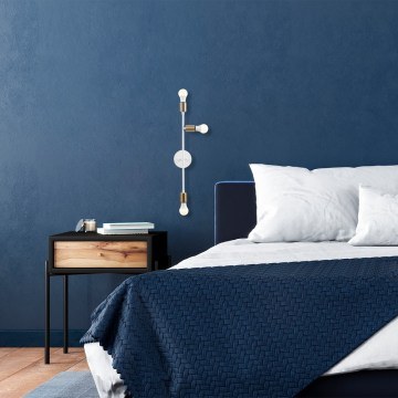 Wall Lamp - Sconce Bedside 584TTM1918 15x15x65cm 3xE27 40W White-Bronze Opviq