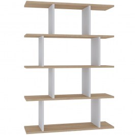 Βιβλιοθήκη Harmon 935CMN1195 90x25x127,4cm Oak-White OAK-WHITE