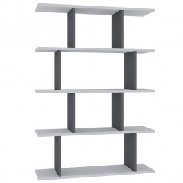 Βιβλιοθήκη Harmon 935CMN1131 90x25x127,4cm White-Anthracite WHITE-ANTHRACITE