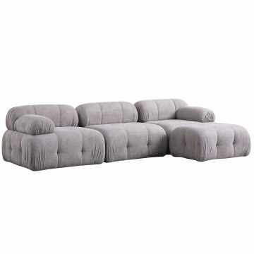 Καναπές Γωνιακός Petite 560ARE1259 290x160x75cm Light Grey