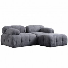 Corner Sofa Petite 560ARE1258 190x160x75cm Grey GREY