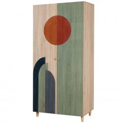 Ντουλάπα Δίφυλλη Lidya 869VEL8679 90x52x192cm Multi