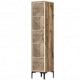 Ντουλάπα Μονόφυλλη Kumsal 845HCT5401 40x47,5x201,4cm Walnut-Cream WALNUT-CREAM