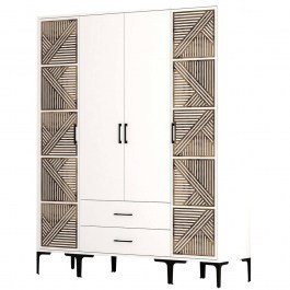 Ντουλάπα Τετράφυλλη Kumsal 845HCT5473 160x47,5x201,4cm White WHITE