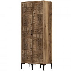 Ντουλάπα Δίφυλλη Kumsal 845HCT5442 80x47,5x201,4cm Walnut