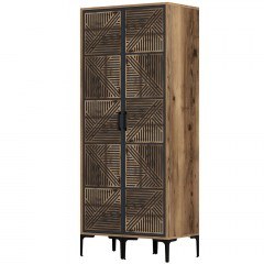 Ντουλάπα Δίφυλλη Kumsal 845HCT5439 80x47,5x201,4cm Walnut-Anthracite