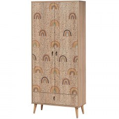 Ντουλάπα Παιδική Δίφυλλη City Gardrop Rainbow 863SPH4255 80x45x190cm Multi