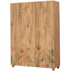 Ντουλάπα Παιδική Τρίφυλλη Leva Hedera Tulip 863SPH4244 120x48x189cm Multi