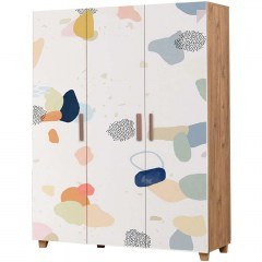 Ντουλάπα Παιδική Τρίφυλλη Leva Hedera Pied 863SPH4239 120x48x189cm Multi