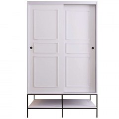 Two Door Wardrobe Martin 801CMY3440 120x57x200cm White-Black