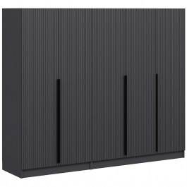 Ντουλάπα Πεντάφυλλη Kale Plus 506MNR2603 225x52x210cm Anthracite ANTHRACITE
