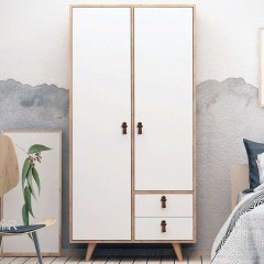 Ντουλάπα Δίφυλλη Musso 811MDD4904 100x52x190cm Oak-White