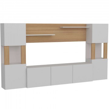 Σύνθεση Τηλεόρασης Lore 788DEC3094 160x31,5x125cm White-Teak