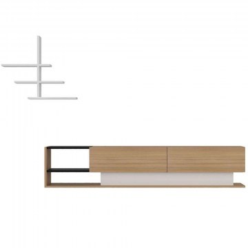 TV Composition Liza 788DEC3052 180x30x40cm Teak-White