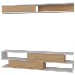TV Composition Sims 788DEC3062 176x31,5x39cm White-Teak WHITE-TEAK