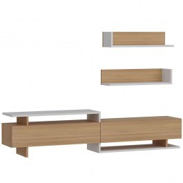 TV Composition Ayaz 788DEC3032 180x37,4x40cm Teak-White WHITE-TEAK