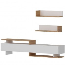 TV Composition Ayaz 788DEC3031 180x37,4x40cm White-Teak WHITE