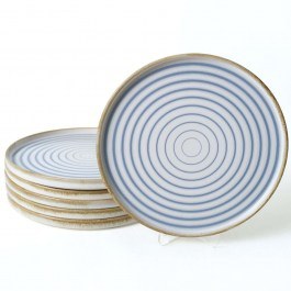 Πιάτο Ρηχό (Σετ 6Τμχ) 275KRM2446 27cm White-Blue Hermia WHITE-BLUE