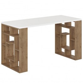 Desk Maze 855DTE3833 140x60x75cm Dark Oak-White DARK OAK-WHITE