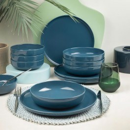 Σερβίτσιο Πιάτα Φαγητού (Σετ 12Τμχ) 710KTP9751 Navy Blue Hermia NAVY BLUE