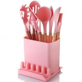 Εργαλεία Μαγειρικής Σε Βάση (Σετ 13Τμχ) 196RWE5607 Pink-Natural Hermia NATURAL-PINK