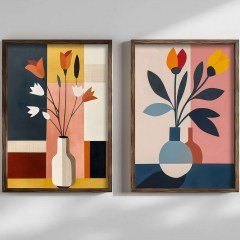 Κάδρα (Σετ 2Τμχ) 856EVL1638 50x3,5x70cm Multi Wallity