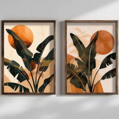 Κάδρα (Set 2Pcs) 856EVL1630 50x3,5x70cm Multi Wallity