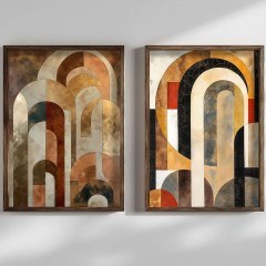 Κάδρα (Set 2Pcs) 856EVL1629 50x3,5x70cm Multi Wallity