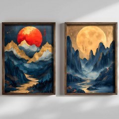 Κάδρα (Σετ 2Τμχ) 856EVL1519 35x3,5x47cm Multi Wallity