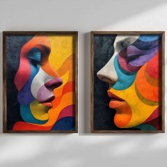 Κάδρα (Σετ 2Τμχ) 856EVL1454 50x3,5x70cm Multi Wallity