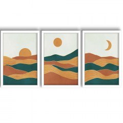 Κάδρα (Σετ 3Τμχ) 122RMF1137 38x53cm Multi Wallity