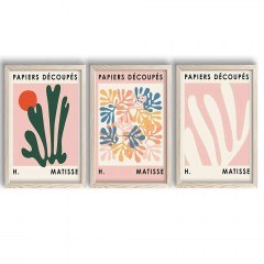 Κάδρα (Σετ 3Τμχ) 122RMF1136 38x53cm Multi Wallity