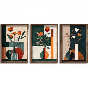 Κάδρα (Set 3Pcs) 856EVL1642 50x3,5x70cm Multi Wallity