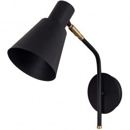 Φωτιστικό Τοίχου - Απλίκα Sivani 527ABY3143 14x36x40cm 1xE27 40W Black-Gold Opviq BLACK-GOLD