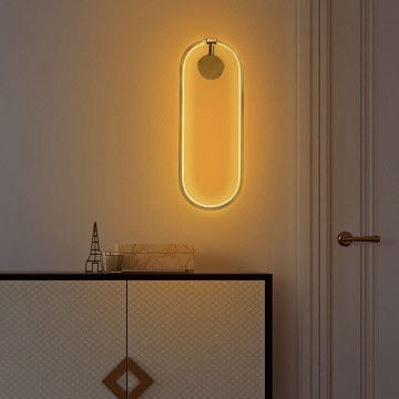 Wall Lamp - Sconce Can 119FRS1122 17x10x48cm Led 16W 3000K Gold Opviq
