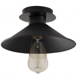 Φωτιστικό Οροφής - Πλαφονιέρα Berceste 525NOR1301 Φ24x12cm 1xE27 40W Black Opviq BLACK