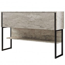 Console Luxe 618BLY1410 120x30x80cm Travertine Beige-Black BEIGE-BLACK