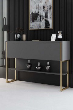 Κονσόλα Luxe 618BLY1401 120x30x80cm Gold-Anthracite