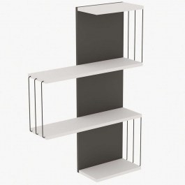 Wall Shelf Cambel 854KLN1737 64x19x96cm Anthracite-White ANTHRACITE