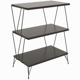 Τραπεζάκι Βοηθητικό Lazandos 854KLN4319 46x30x76cm Anthracite-Black ANTHRACITE