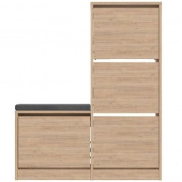 Παπουτσοθήκη Dude 779HMS4116 105x26x118,5cm Oak OAK