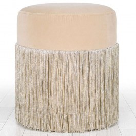 Σκαμπό Merkur 209FLF1256 Φ45x40cm Cream CREAM