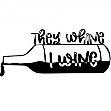 Διακοσμητικό Τοίχου They Whine I Wine 891TNL2381 67x28cm Black Wallity
