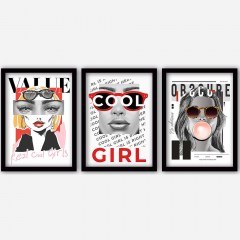 Κάδρα (Σετ 3Τμχ) 364LUL1435 35x45cm Multi Wallity